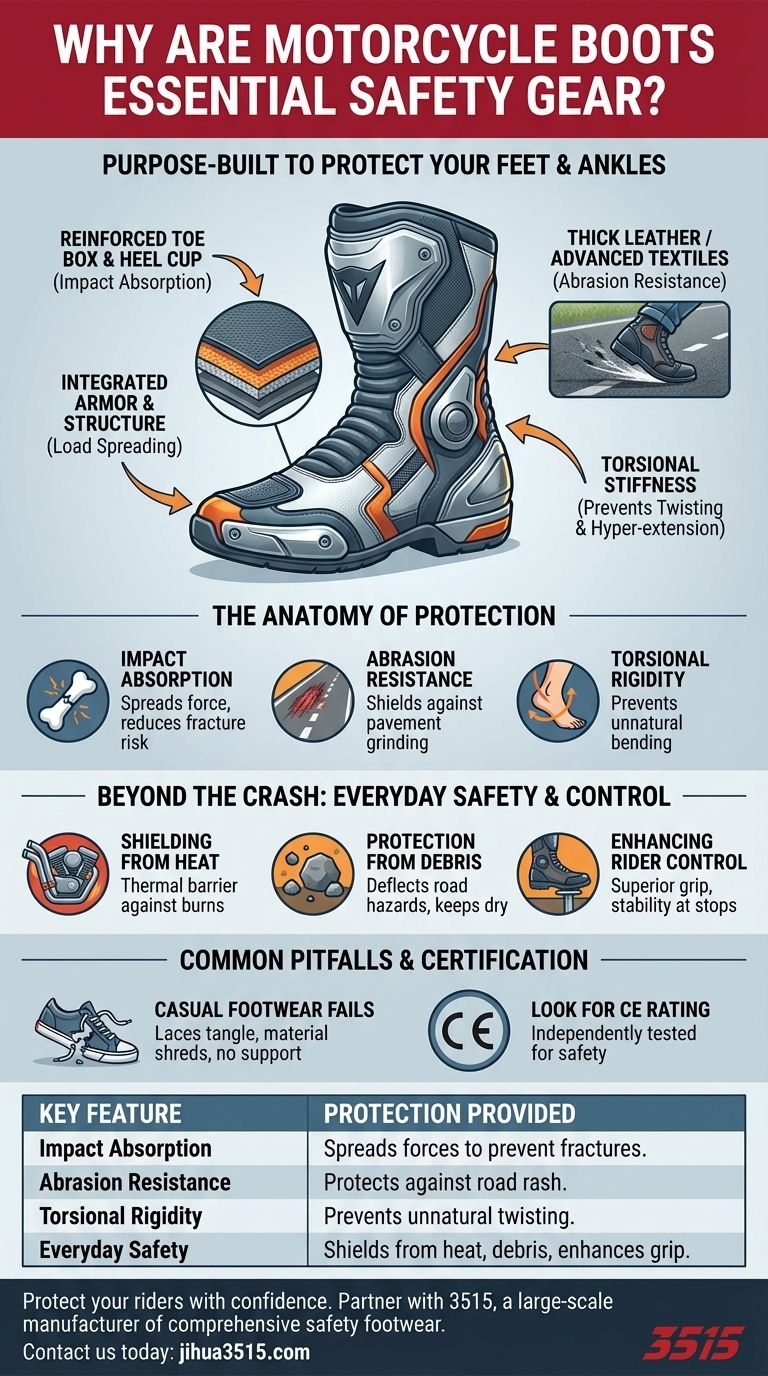 오토바이 부츠가 필수 안전 장비인 이유는 무엇인가요? 발과 발목을 치명적인 부상으로부터 보호하세요 시각적 가이드