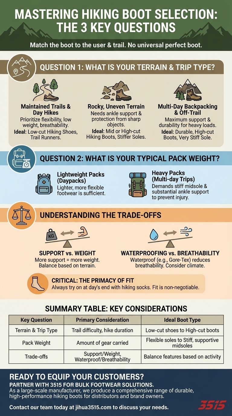 Каковы три ключевых вопроса, которые следует задать перед выбором походных ботинок? Найдите свою идеальную пару для тропы Визуальное руководство