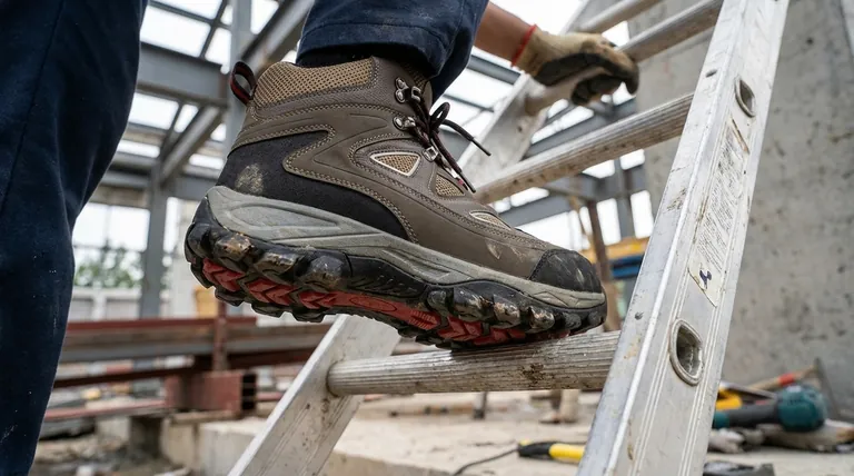 Quel est le but de la section médiane avec insert de support d'échelle dans les chaussures de sécurité ? Améliorer la stabilité et la sécurité