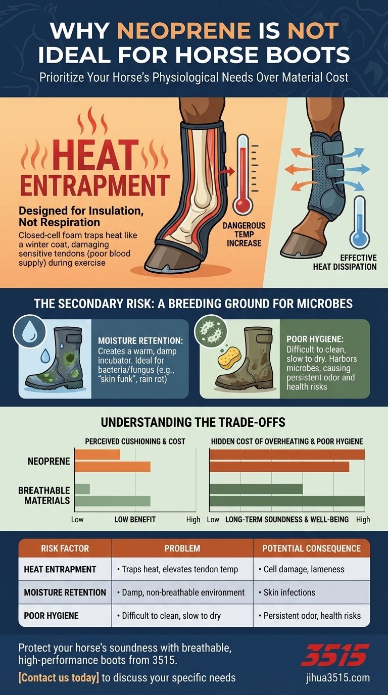 ネオプレンが馬のブーツに適さない理由：熱の閉じ込めと微生物の増殖のリスク ビジュアルガイド