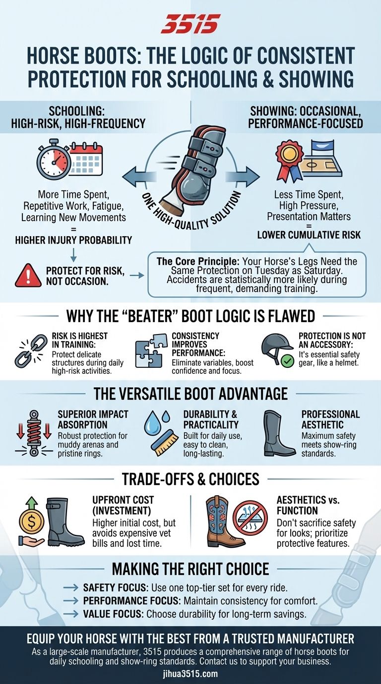 为什么马靴应同时适用于训练和比赛？在风险最高时保护您的马匹 图解指南