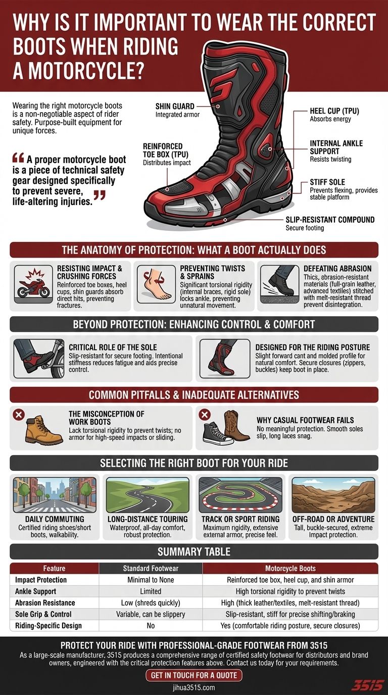 Почему важно носить правильные ботинки при езде на мотоцикле? Важная защита для каждого гонщика Визуальное руководство