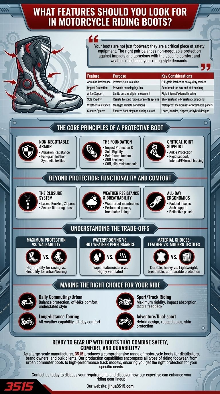 ¿Qué características debes buscar en las botas de montar en motocicleta? Protección esencial para cada motorista Guía Visual