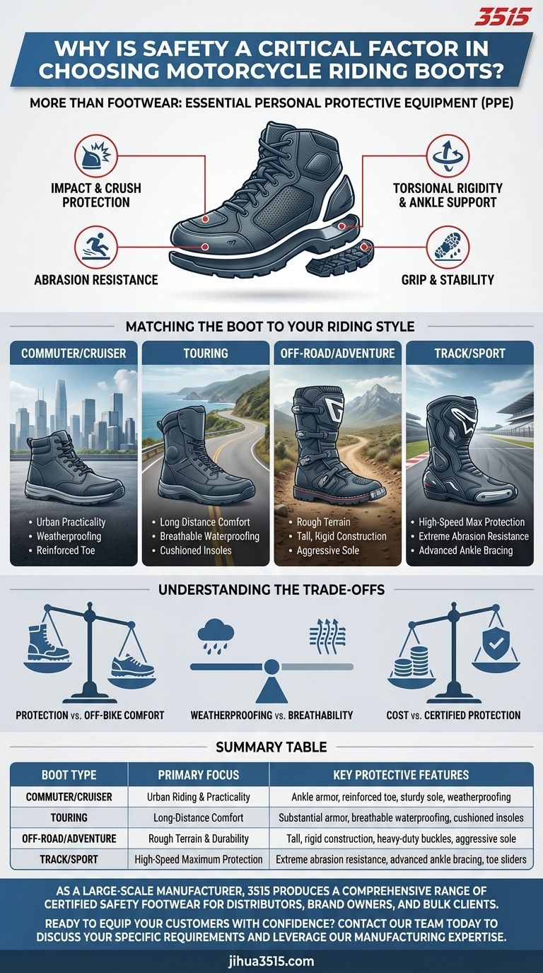 为什么安全是选择摩托车骑行靴的关键因素？用合适的装备保护您的骑行 图解指南