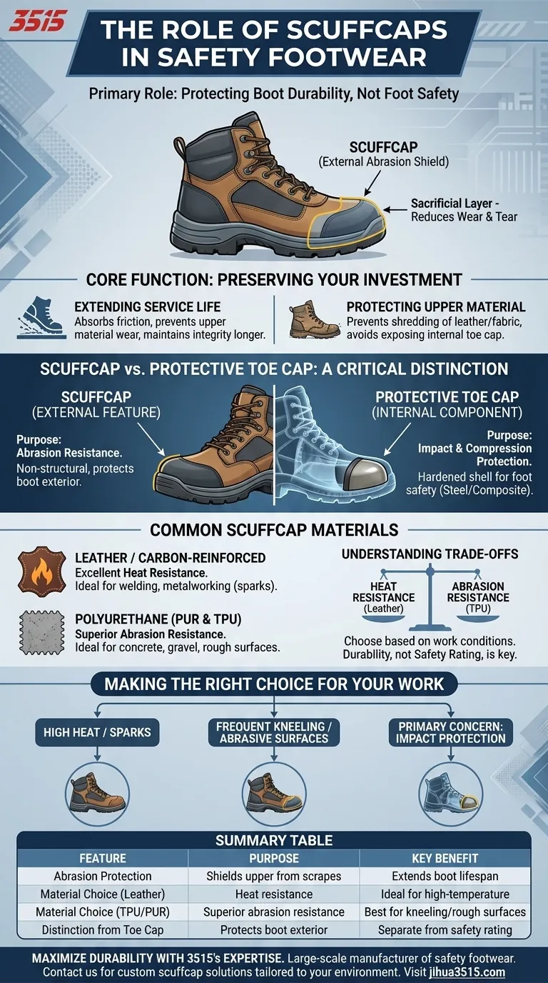 セーフティブーツにおけるスクラフキャップの役割とは？耐久性のある保護でブーツの寿命を延ばす ビジュアルガイド