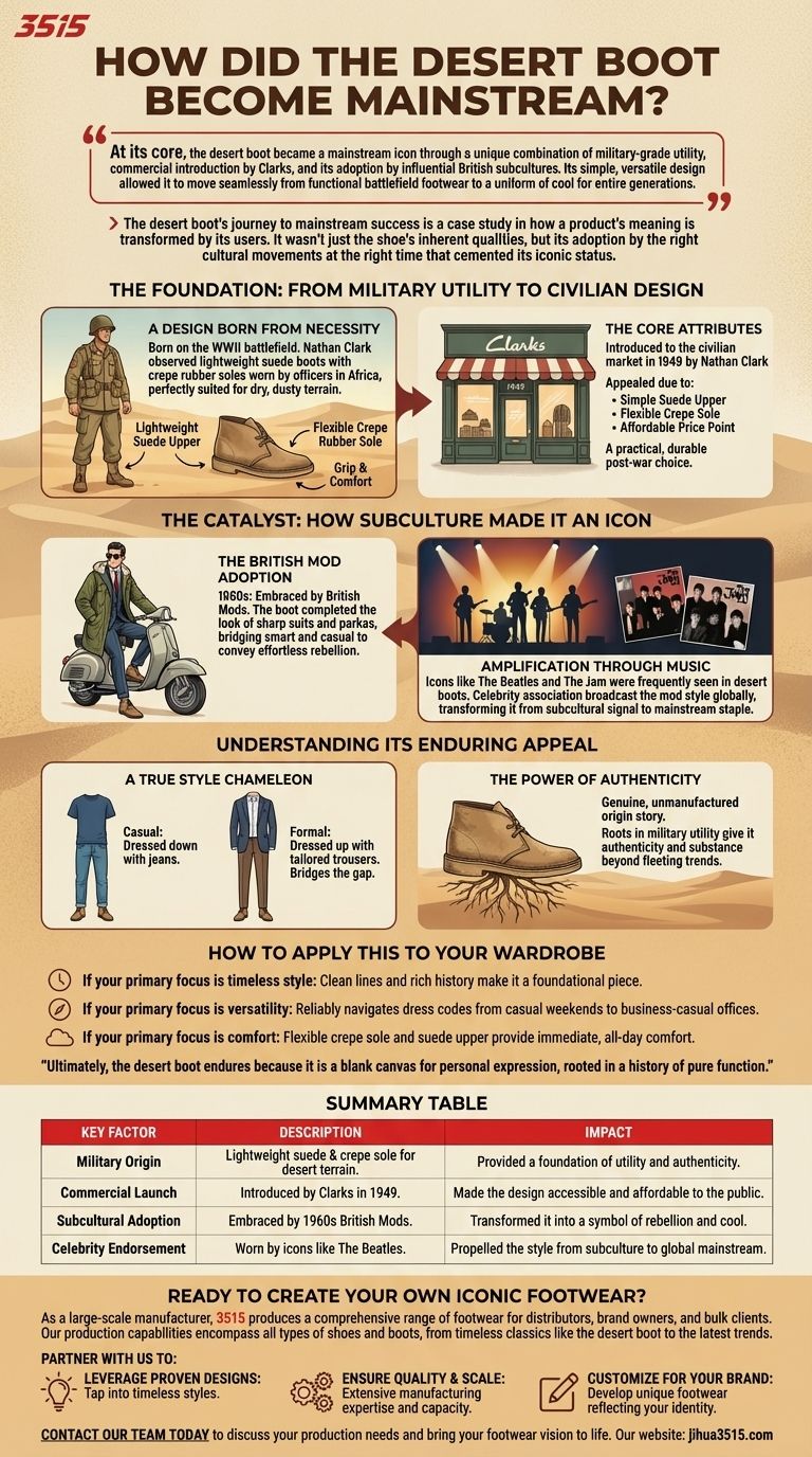 ¿Cómo se popularizaron las botas desérticas? Del campo de batalla al estilo icónico Guía Visual