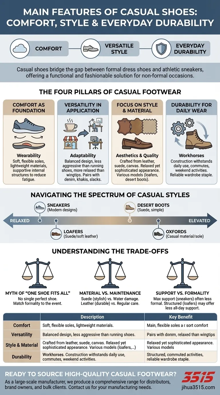 Quelles sont les principales caractéristiques des chaussures décontractées ? Confort, style et polyvalence expliqués Guide Visuel