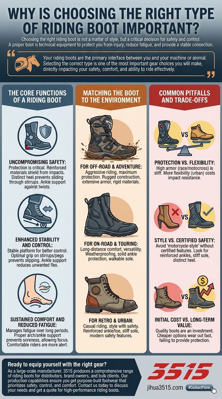 올바른 승마 부츠를 선택하는 것이 왜 중요할까요? 안전, 제어 및 편안함을 위해 시각적 가이드