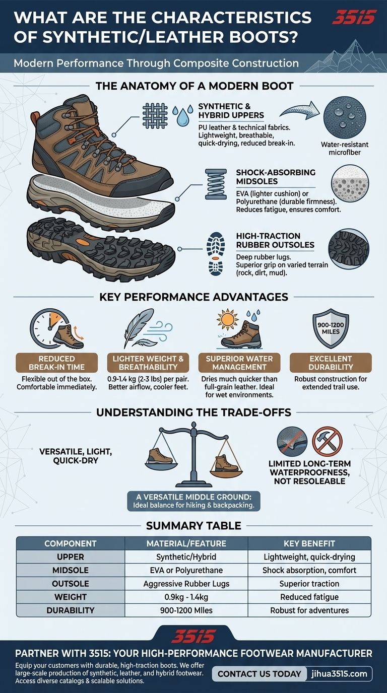 Quelles sont les caractéristiques des bottes synthétiques/en cuir ? La performance moderne rencontre la durabilité légère Guide Visuel