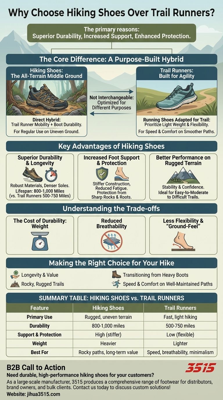 Warum könnte jemand Wanderschuhe anstelle von Trailrunningschuhen wählen? Überlegene Haltbarkeit und Schutz Visuelle Anleitung