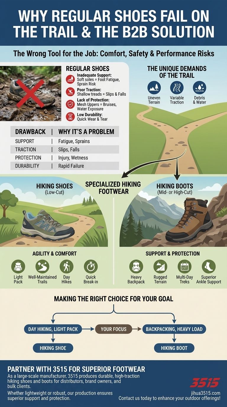Quels sont les inconvénients de l'utilisation de chaussures ordinaires pour la randonnée ? Protégez vos pieds sur les sentiers Guide Visuel