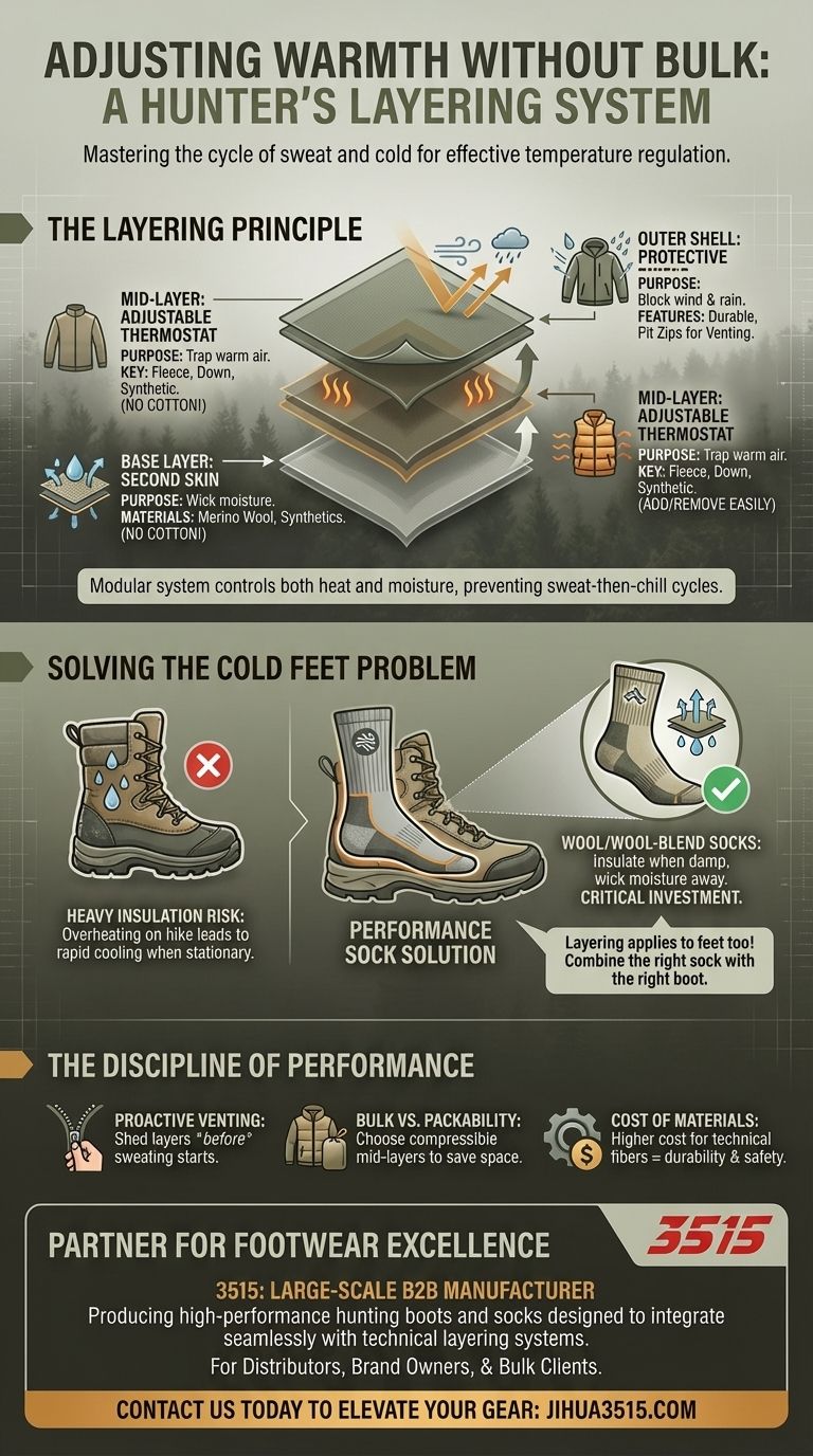 두꺼운 단열재 없이 사냥꾼이 따뜻함을 조절하는 방법은 무엇인가요? 궁극의 편안함을 위한 레이어링 시스템 마스터하기 시각적 가이드