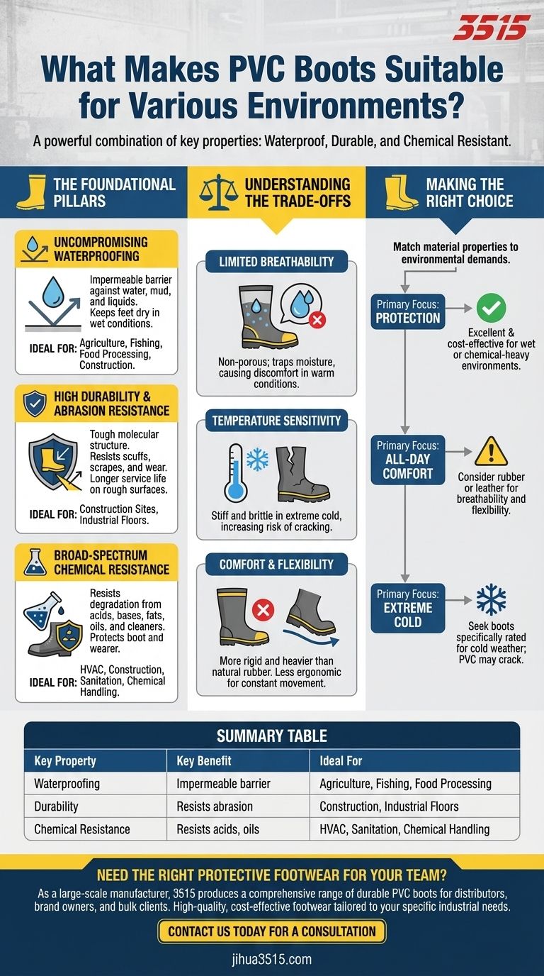 PVC 부츠가 다양한 환경에 적합한 이유는 무엇인가요? 탁월한 보호 및 내구성 시각적 가이드