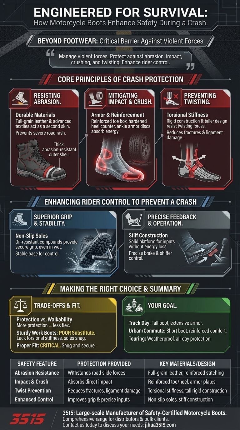 Как мотоботы повышают безопасность при аварии? Критическая защита для ваших ног и лодыжек Визуальное руководство