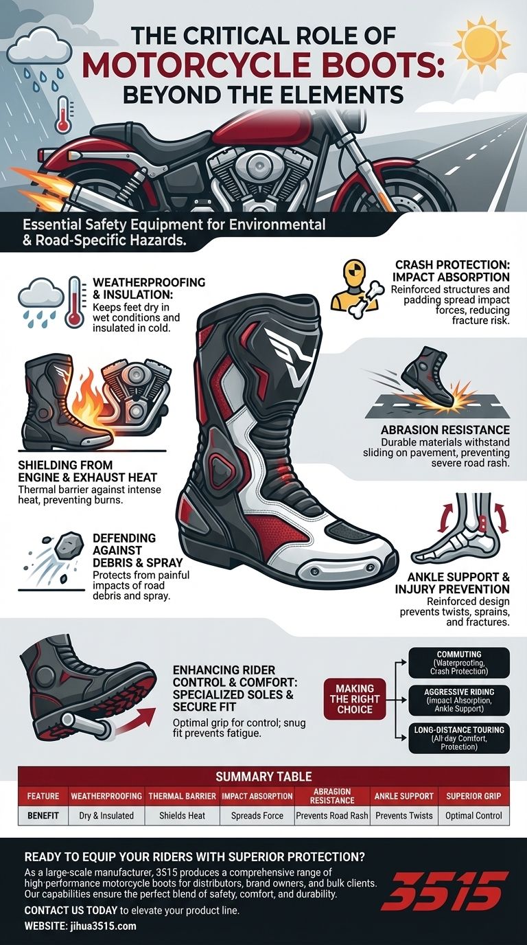 Che ruolo svolgono gli stivali da moto nella protezione dei motociclisti dagli agenti atmosferici? Sicurezza essenziale oltre il tempo Guida Visiva