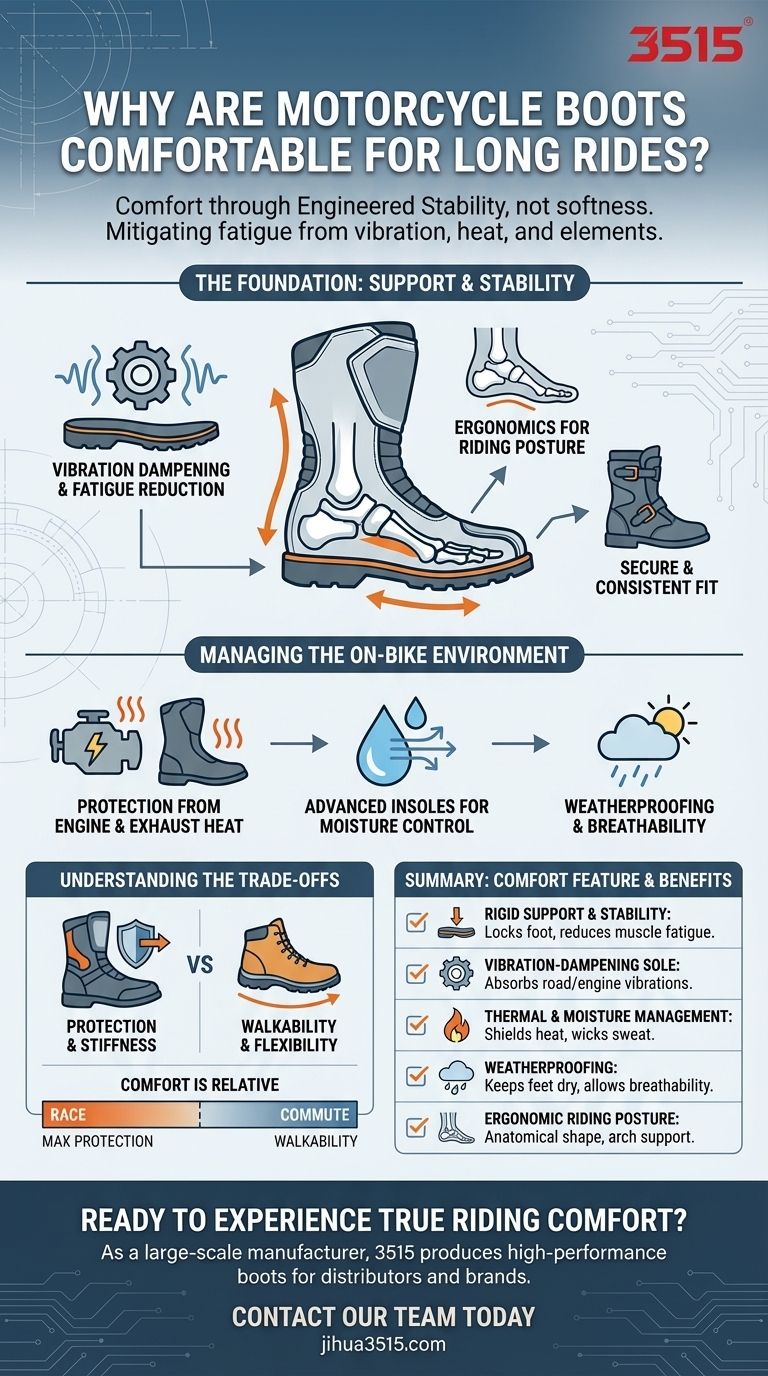 Warum sind Motorradstiefel bequem für lange Fahrten? Entwickelt für Stabilität, nicht nur für Weichheit Visuelle Anleitung