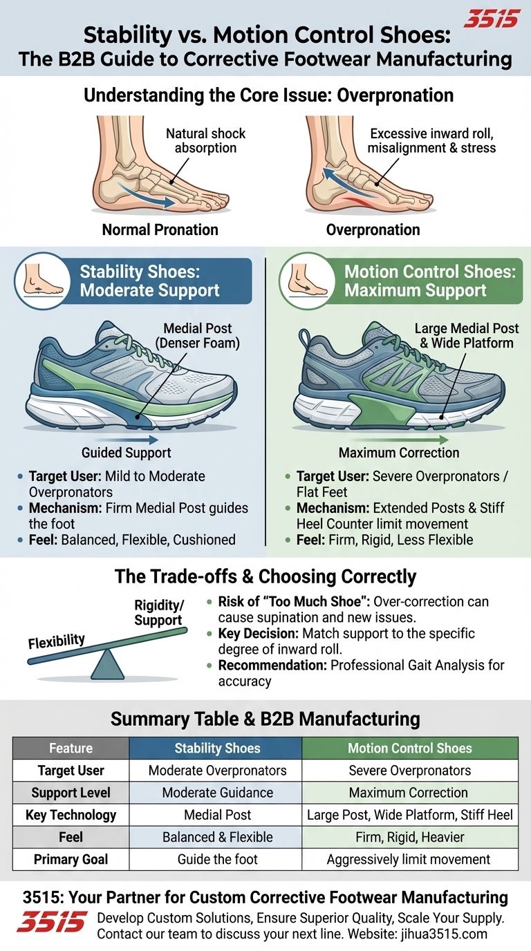 What are the differences between stability shoes and motion control shoes? Find Your Perfect Fit for Injury-Free Running Visual Guide