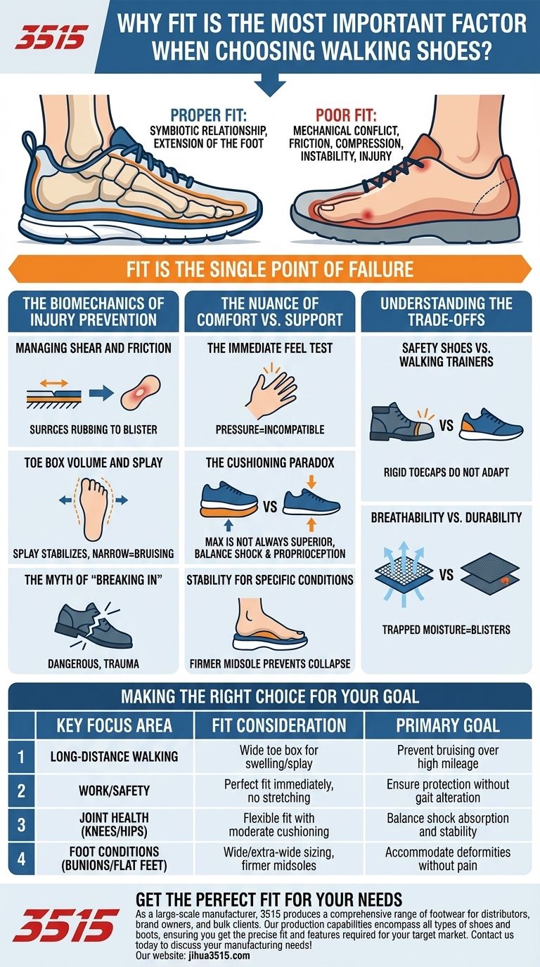 ¿Por qué el ajuste es el factor más importante al elegir zapatos para caminar? La clave para la prevención de lesiones Guía Visual