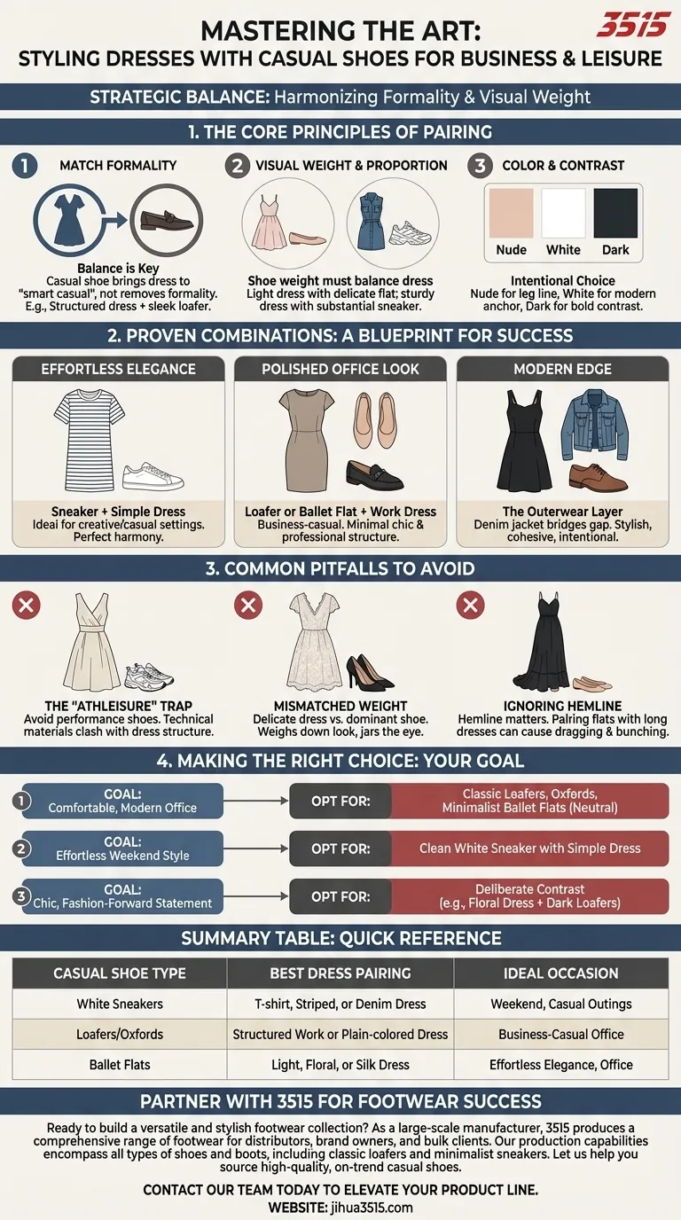 Comment styliser des robes avec des chaussures décontractées ? Maîtrisez l'art des tenues sans effort et stylées Guide Visuel