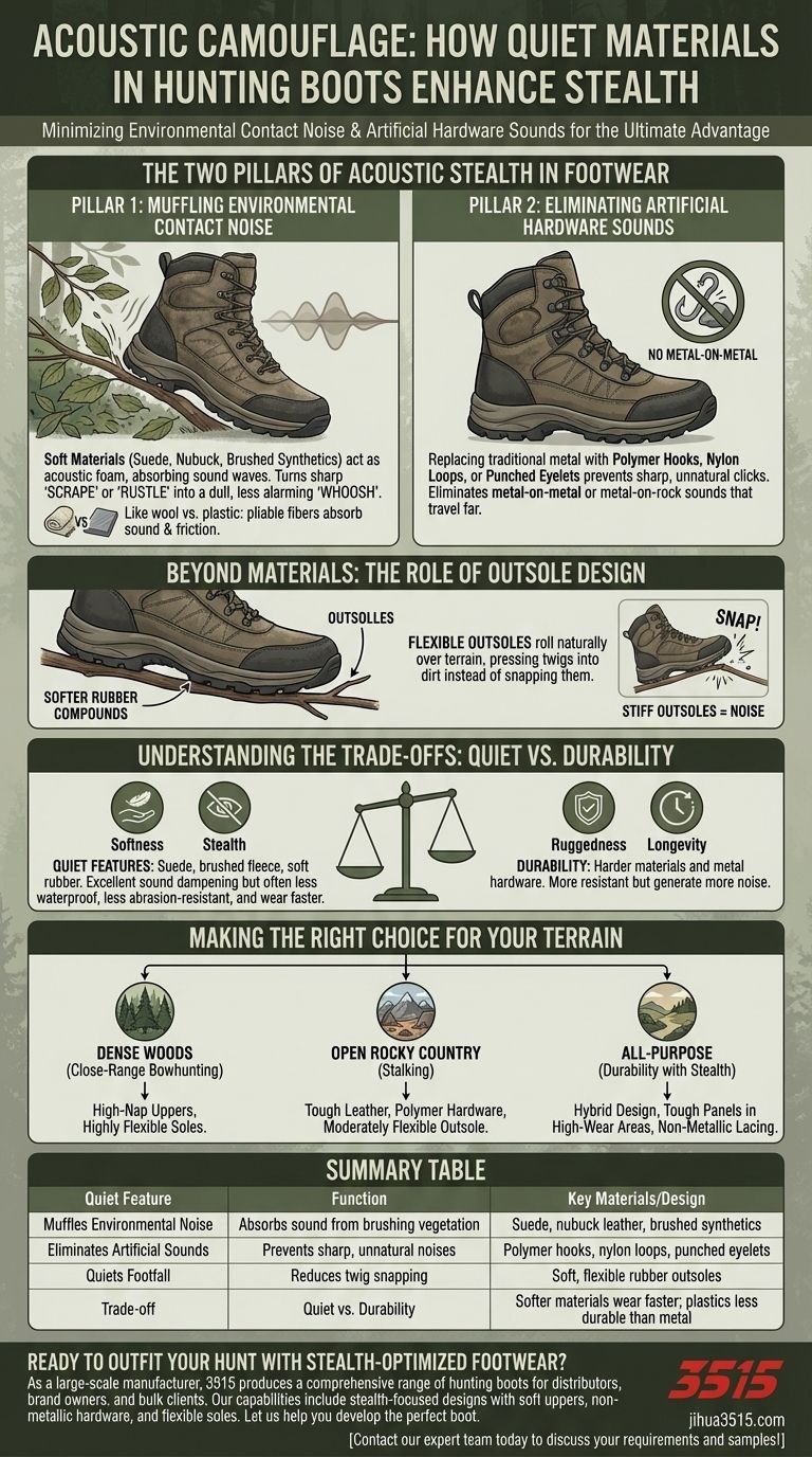 كيف تعزز المواد الهادئة في أحذية الصيد التخفي؟ إتقان التمويه الصوتي لصيدك دليل مرئي