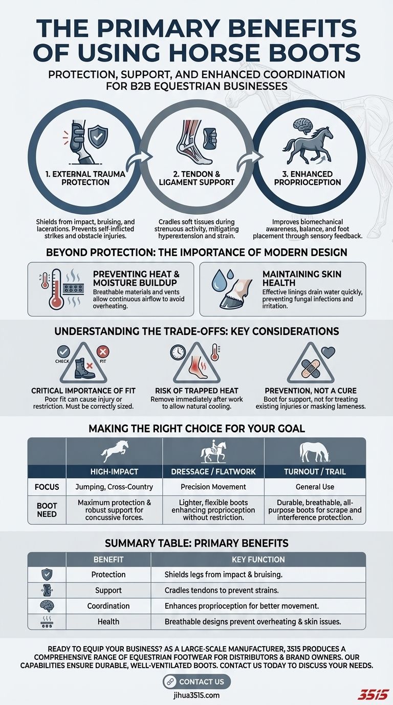 ¿Cuáles son los principales beneficios de usar botines para caballos? Mejorar el rendimiento y prevenir lesiones Guía Visual