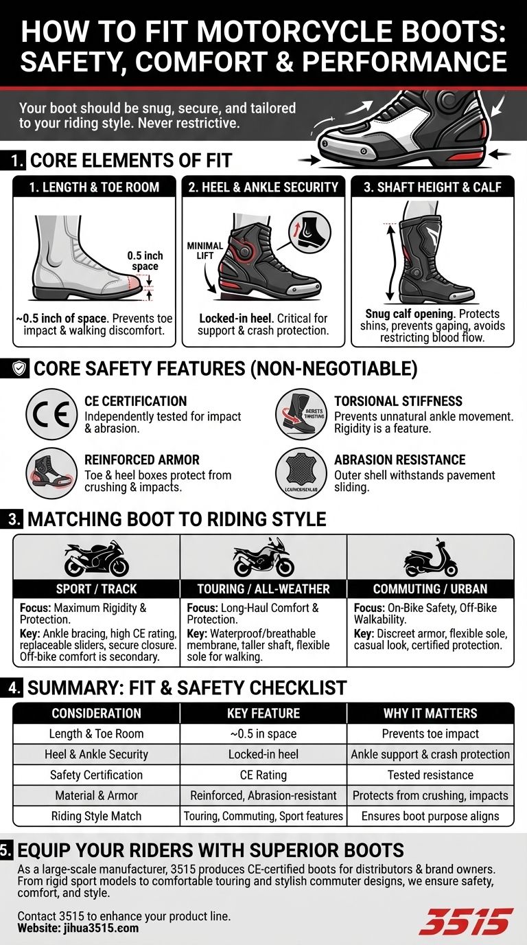 Cosa considerare quando si indossano stivali da moto? Trova la calzata perfetta per sicurezza e comfort Guida Visiva