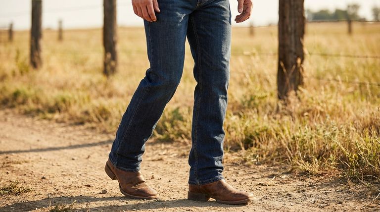 هل يمكن ارتداء الجينز المستقيم مع أحذية رعاة البقر؟ نعم، إليك كيفية تنسيقهما بشكل مثالي