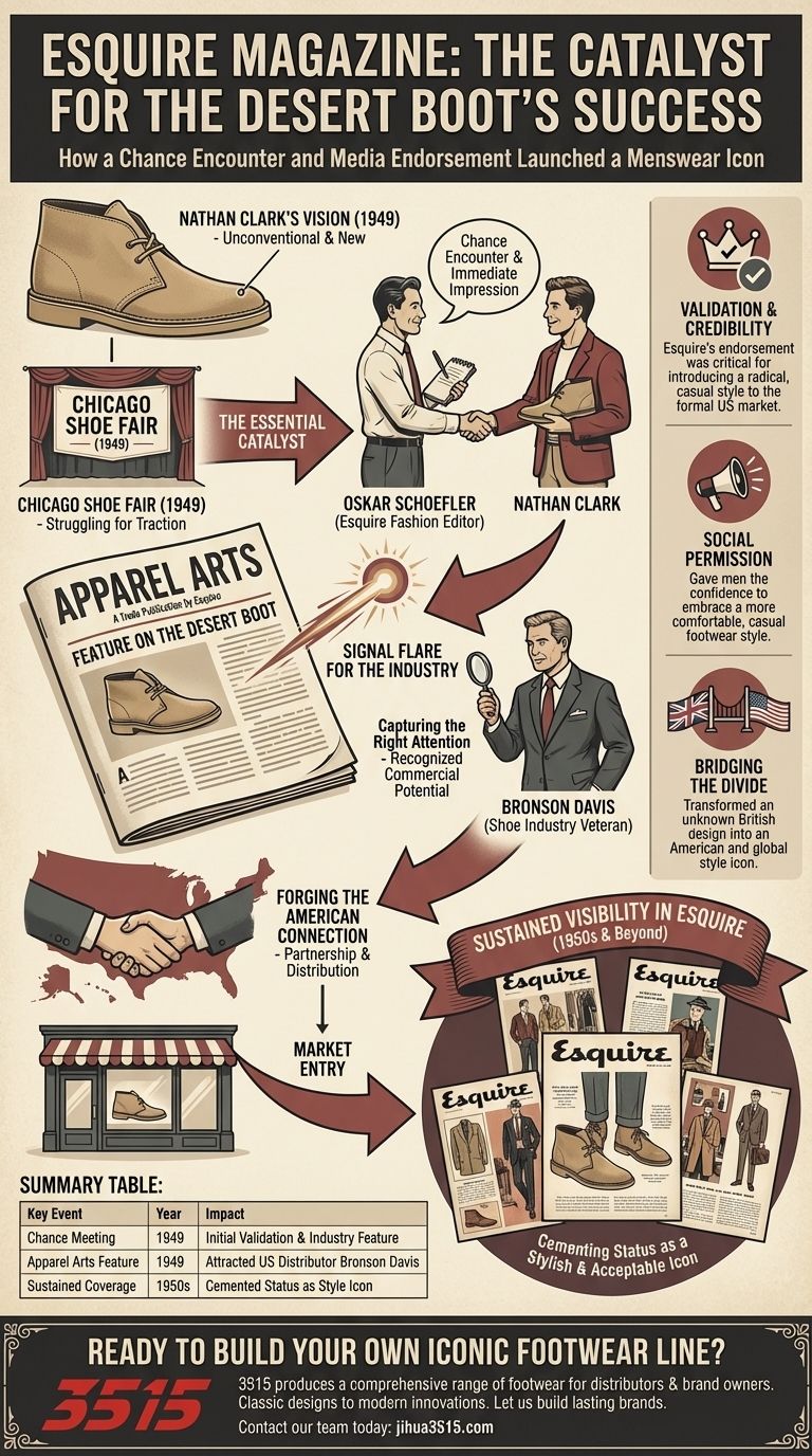 《君子》杂志在沙漠靴的成功中扮演了什么角色？引领潮流者，成就标志性产品 图解指南