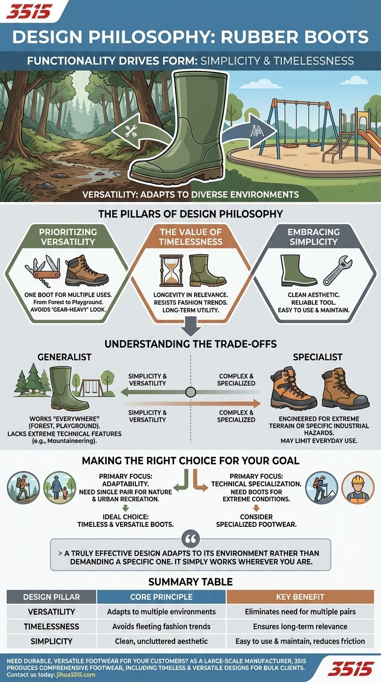 橡胶靴的设计理念是什么？专为永恒的多功能性和简洁性而打造 图解指南