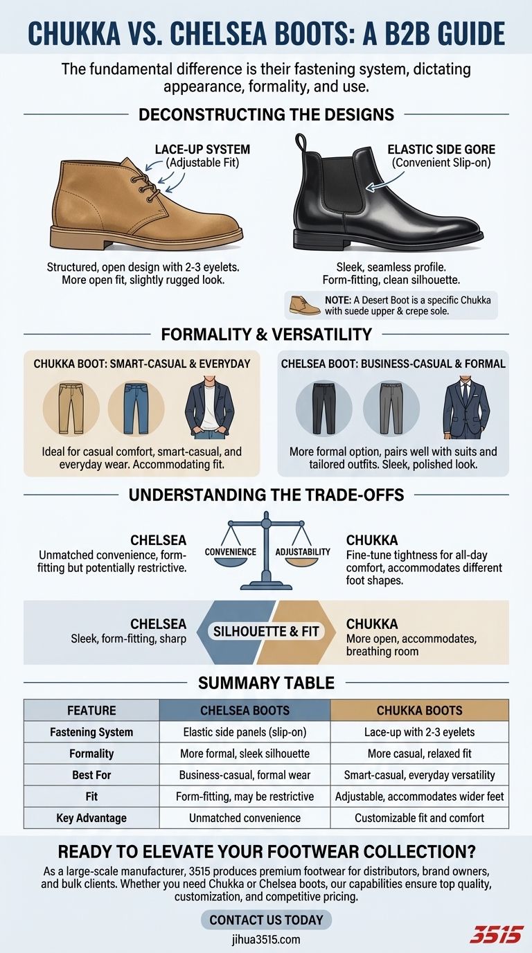 كيف تقارن أحذية الشوكا بأحذية تشيلسي؟ اختر النمط المناسب لخزانتك دليل مرئي