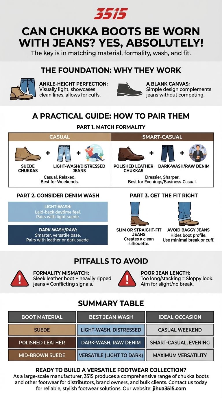 Можно ли носить ботинки чакка с джинсами? Создайте идеальный образ в стиле smart-casual Визуальное руководство