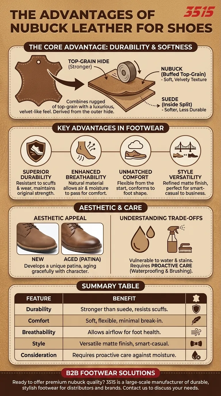 Quais são as vantagens do couro nobuck para sapatos? Descubra Conforto e Estilo Inigualáveis Guia Visual