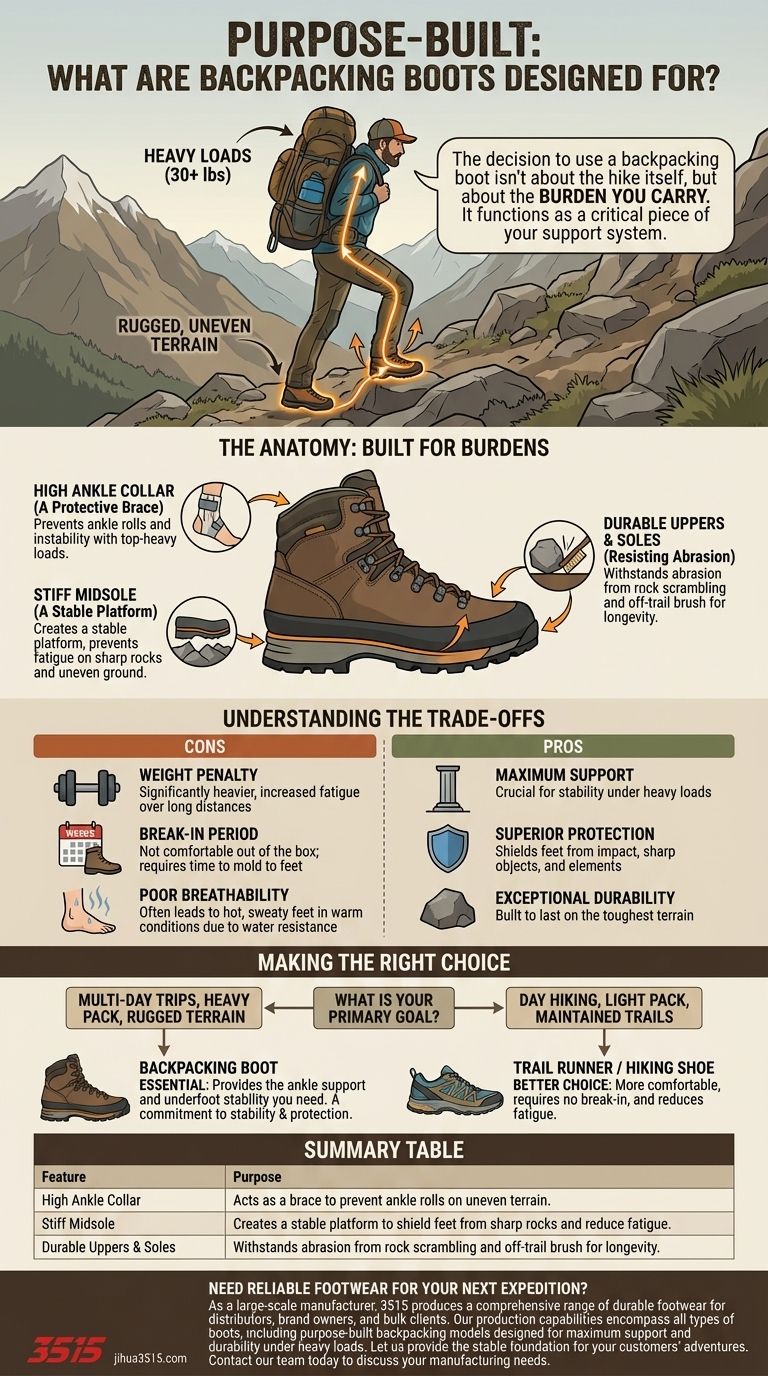 ¿Para qué están diseñadas las botas de excursionismo? Soporte definitivo para cargas pesadas Guía Visual