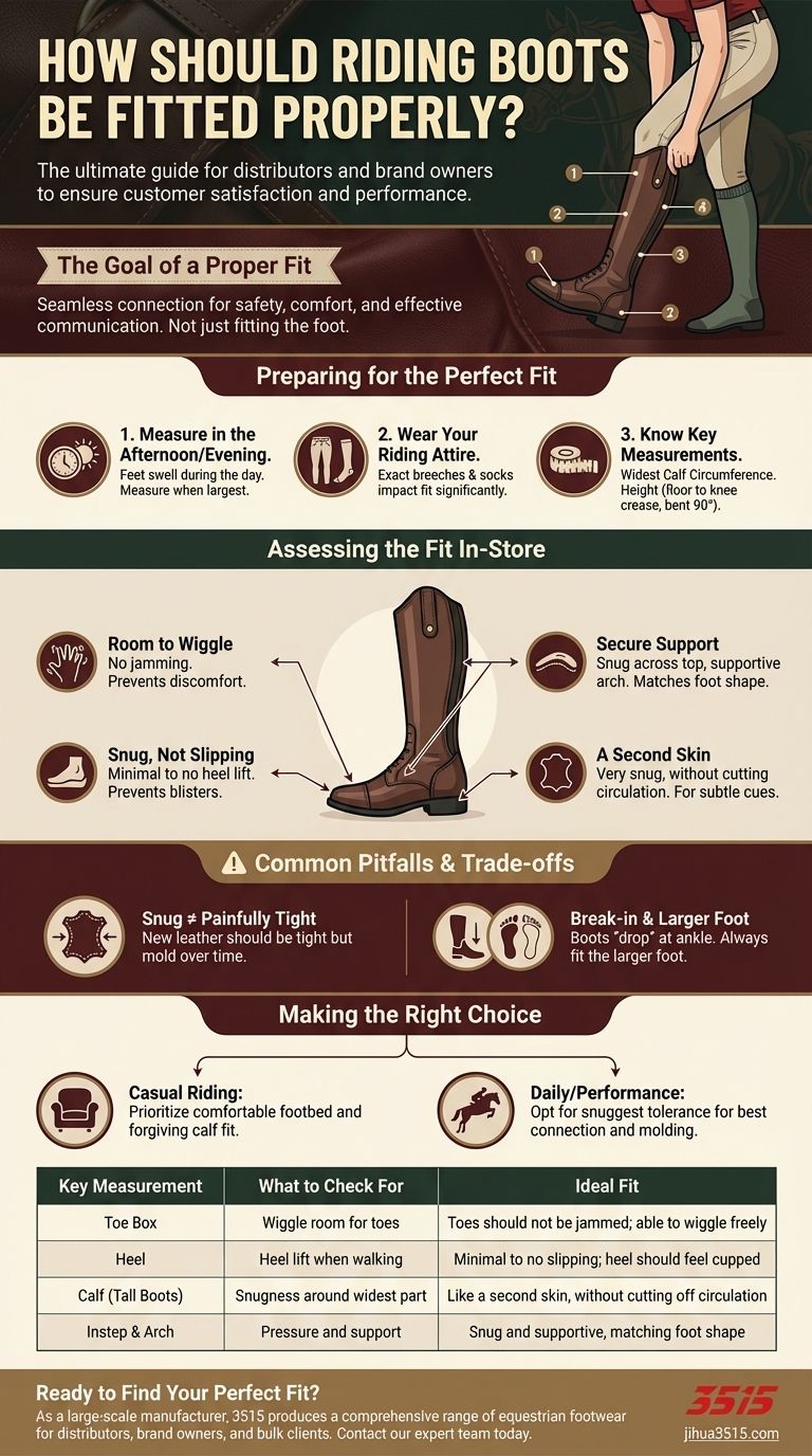 ¿Cómo deben ajustarse correctamente las botas de montar? Una guía para un ajuste y rendimiento perfectos Guía Visual