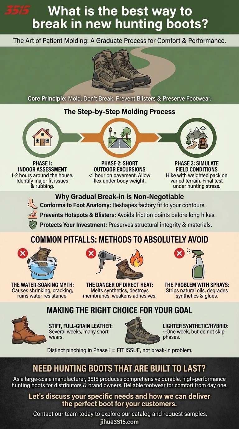 新しいハンティングブーツの慣らし方のベストな方法は？痛みのない快適さのためのステップバイステップガイド ビジュアルガイド