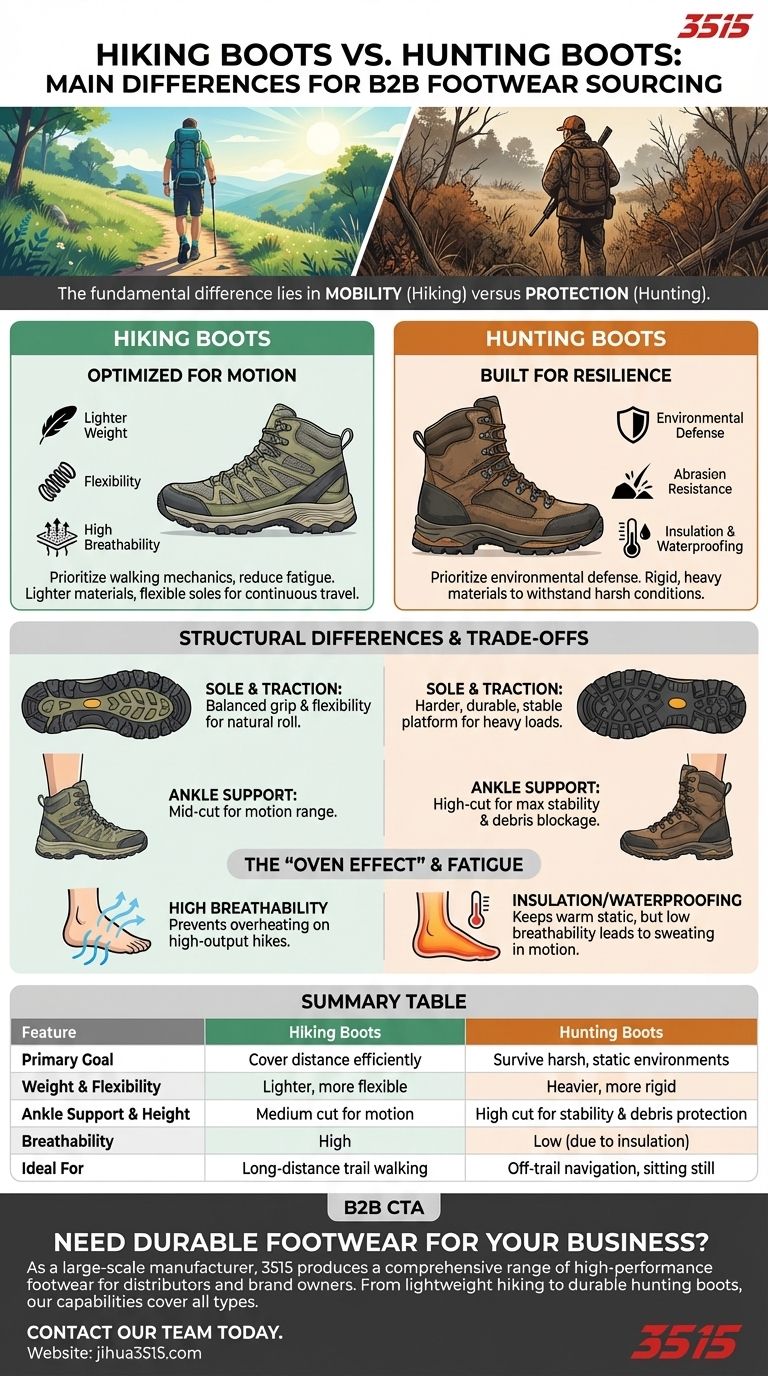 ما هو الفرق الرئيسي بين أحذية المشي لمسافات طويلة وأحذية الصيد؟ اختر الأحذية المناسبة لمغامرتك دليل مرئي