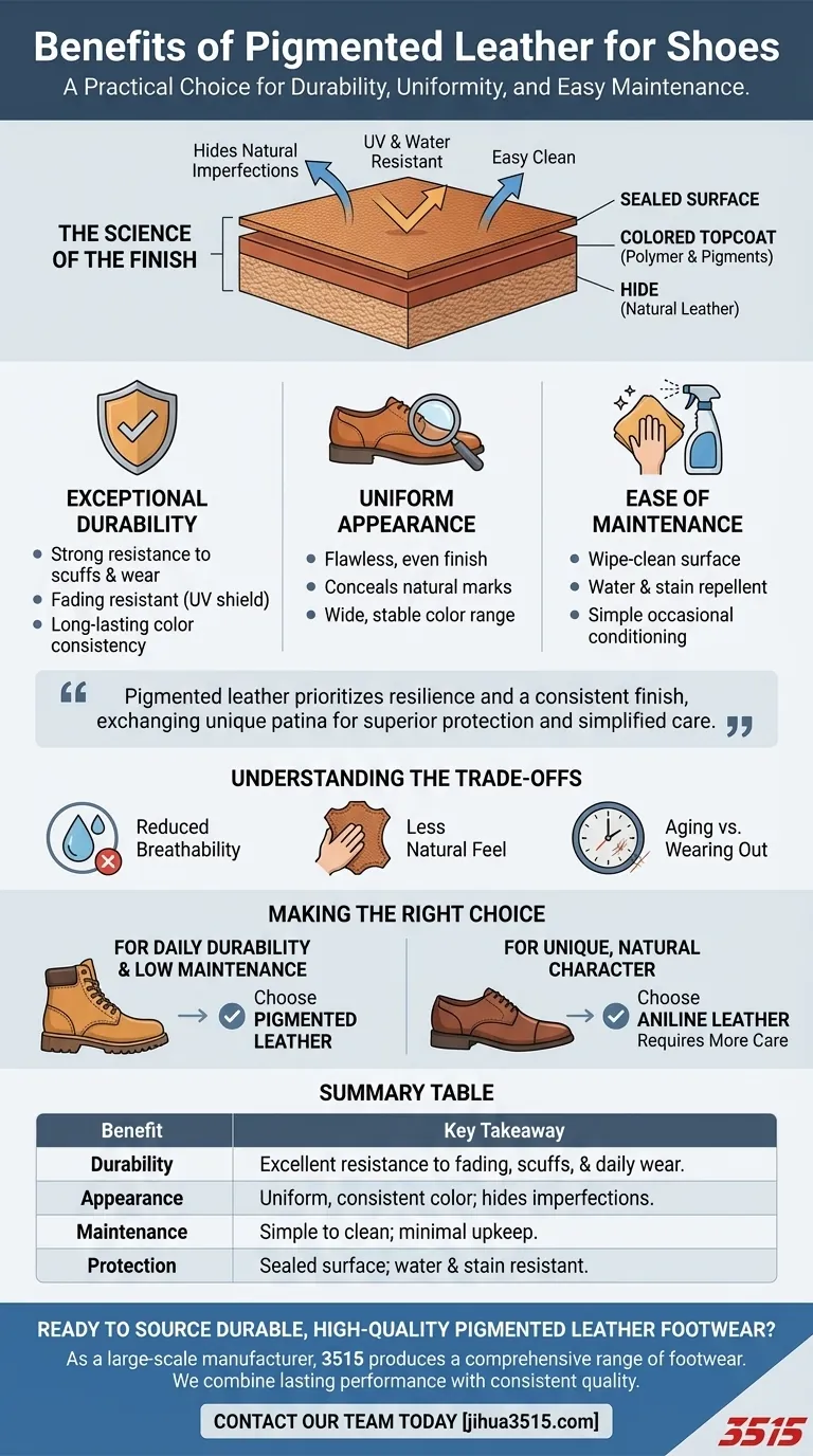 Quali sono i vantaggi della pelle pigmentata per le scarpe? Durata imbattibile e facile manutenzione Guida Visiva