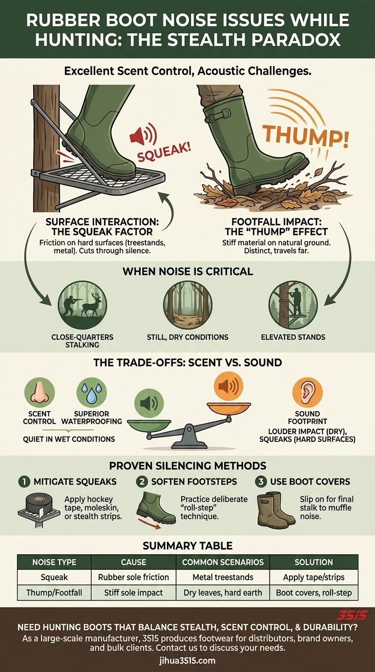 橡胶靴在狩猎时有哪些与噪音相关的缺点？最小化吱吱声和砰砰声以实现隐蔽 图解指南