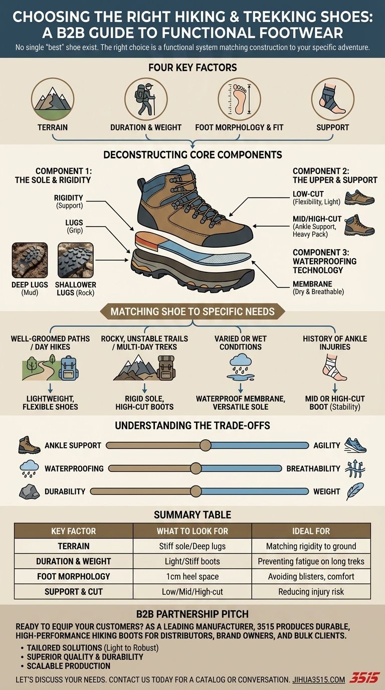 Quais fatores devem ser considerados ao selecionar sapatos de caminhada ou trekking? Encontre o ajuste perfeito para a trilha Guia Visual