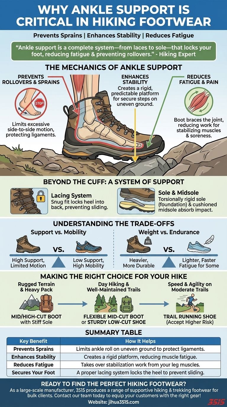 ¿Por qué es importante el soporte para el tobillo en las botas de senderismo o trekking? Previene esguinces y aumenta la estabilidad Guía Visual