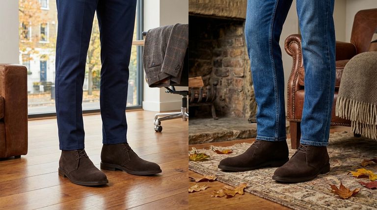 Qual é a cor mais versátil para botas chukka? Maximize o Estilo com Marrom Escuro