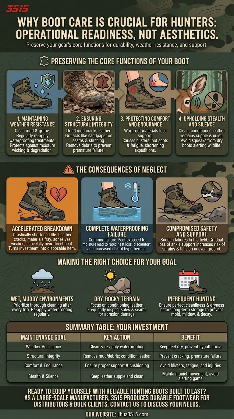 Pourquoi l'entretien des bottes est-il important pour les chasseurs ? Assurer la sécurité et le succès sur le terrain Guide Visuel