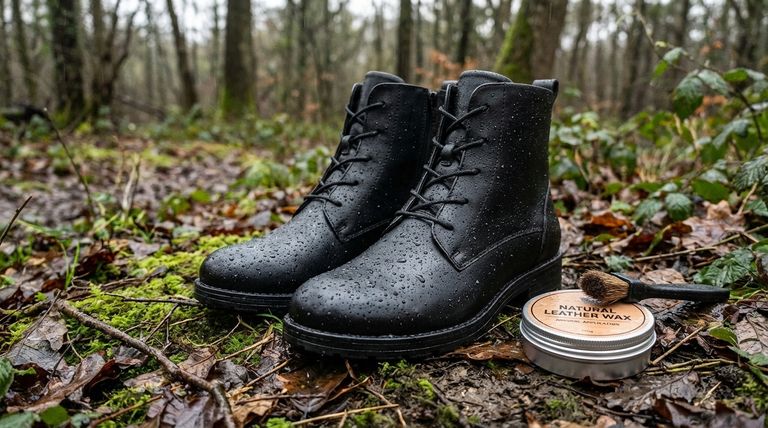 Какой продукт рекомендуется для защиты кожаных ботинок от насыщения водой? Используйте кондиционер на основе воска