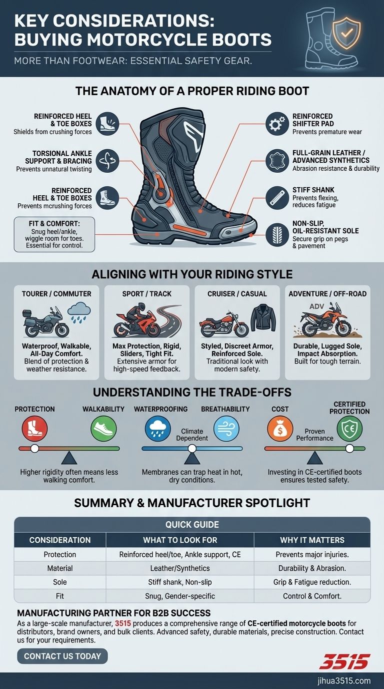 오토바이 부츠 구매 시 주요 고려 사항은 무엇인가요? 안전과 스타일을 위한 완벽한 핏 찾기 시각적 가이드