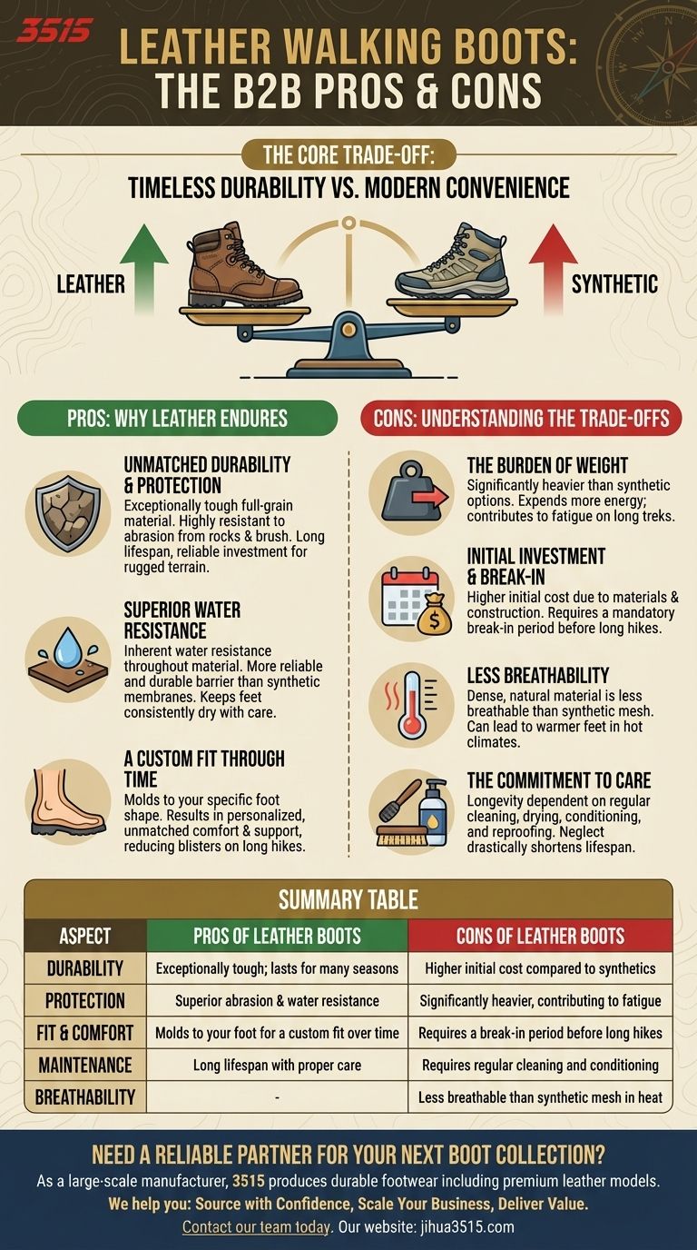 ¿Cuáles son los pros y los contras de las botas de cuero para caminar? Ponderando la durabilidad frente a la conveniencia Guía Visual