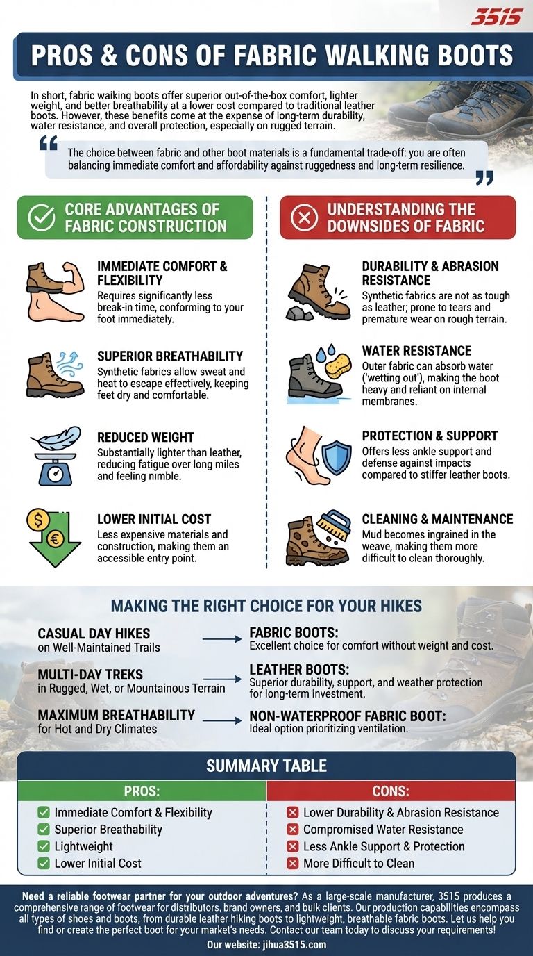 ما هي إيجابيات وسلبيات أحذية المشي المصنوعة من القماش؟ اختيار الحذاء المناسب لمسارك دليل مرئي