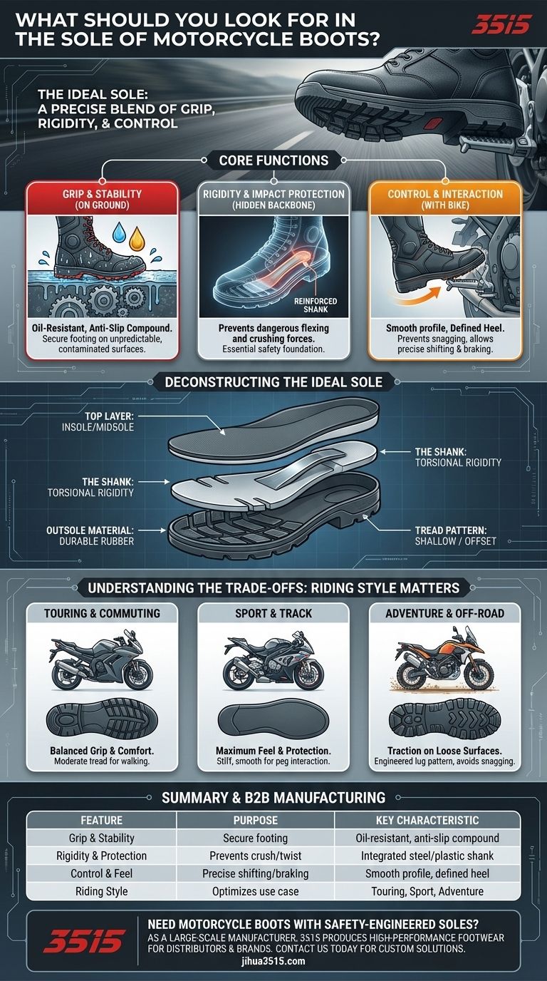 Cosa cercare nella suola degli stivali da moto? Trova la presa, la rigidità e il controllo perfetti Guida Visiva