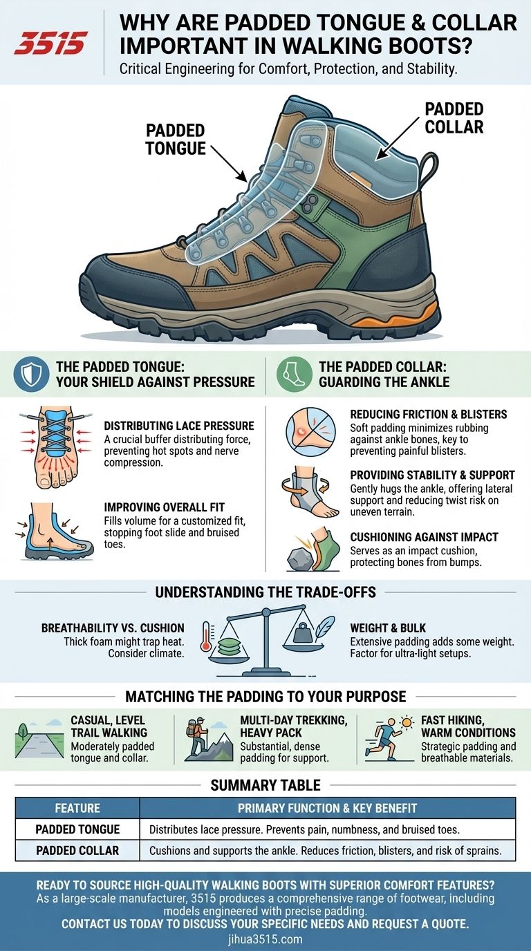 Pourquoi la languette et le col rembourrés sont-ils importants dans les chaussures de marche ? Pour un confort et une stabilité ultimes Guide Visuel