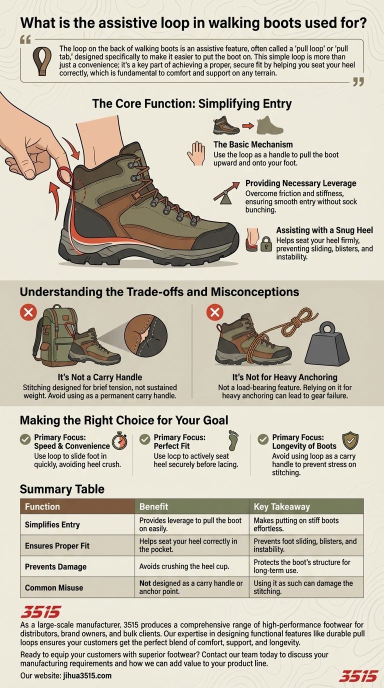 À quoi sert la boucle d'assistance sur les chaussures de marche ? Obtenez un ajustement parfait et un enfilage/retrait facile Guide Visuel