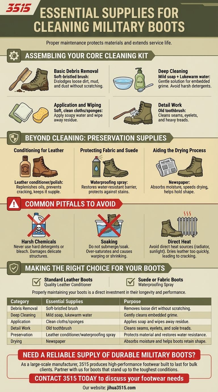 軍用ブーツの清掃に必要なものは？適切なメンテナンスと長寿命化のためのガイド ビジュアルガイド